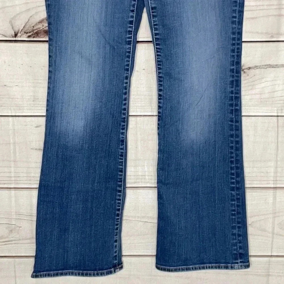 Eddie Bauer Truly Jeans Size 8 Short Blue Denim Straight Bootcut - Picture 3 of 10